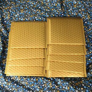 (10) Matte Gold Metallic Bubble Mailers 7" x 5.75" CD Mailer